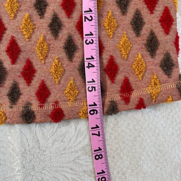 Free People Magic Carpet Multicolored Diamond Pattern Cropped Terry Sweater - Picture 13 of 15